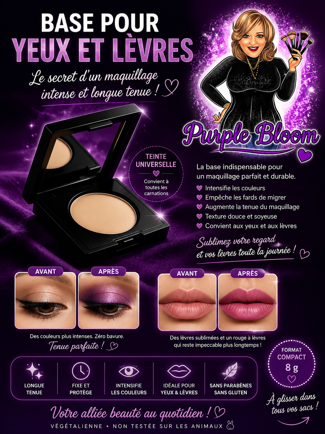 Base/primer pour yeux & lèvres