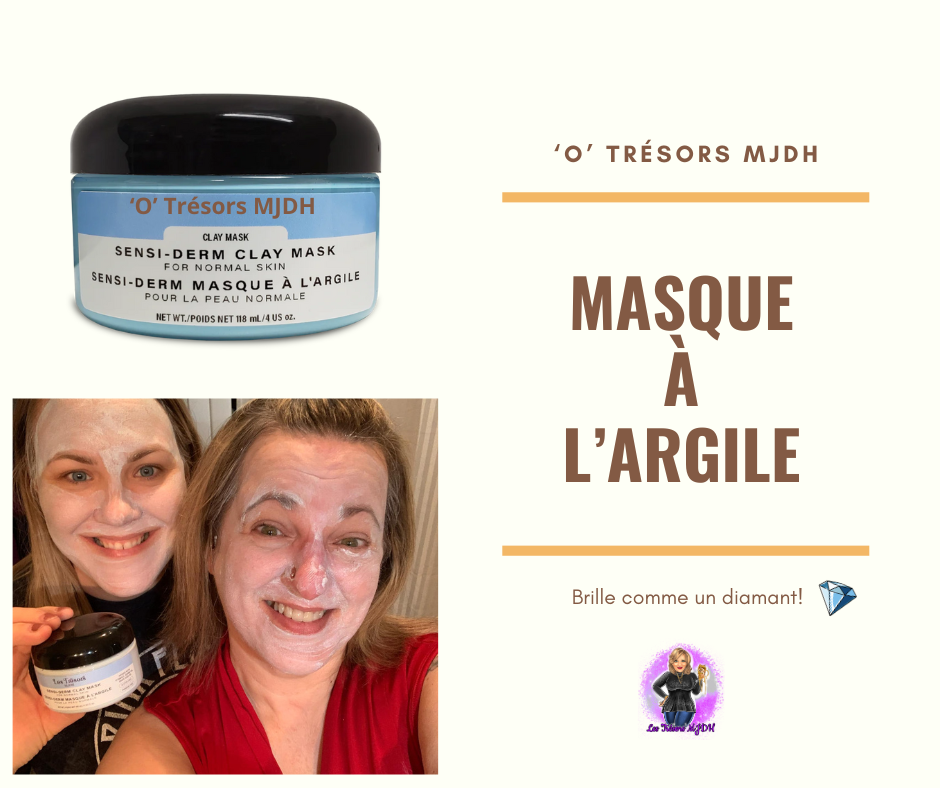 Masque pour visage et cou à l'argile