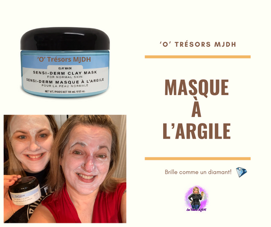 Masque pour visage et cou à l'argile